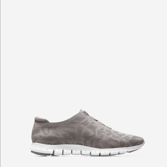 Cole Haan Zerogrand Perforated Trainer Womens Size 8 Gray Ironstone Nubuck 9.5 - Picture 4 of 9